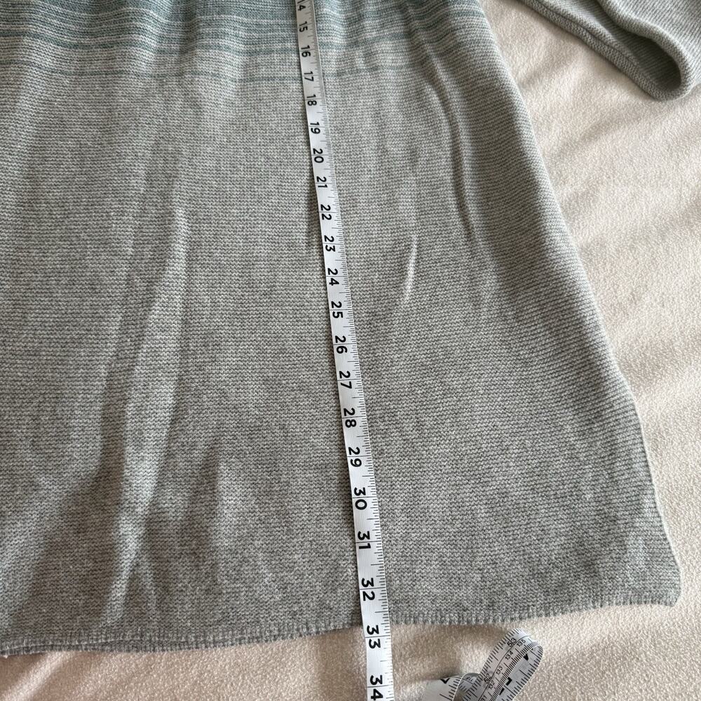 J. Jill Tunic Sweater Dress Sz LG Ombré Blue Green Gray Teacher Casual Lagenlook - Picture 10 of 11
